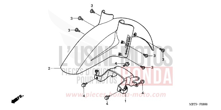 KOTFLUEGEL, VORNE von Varadero ABS MUTE BLACK METALLIC (NH359) von 2005